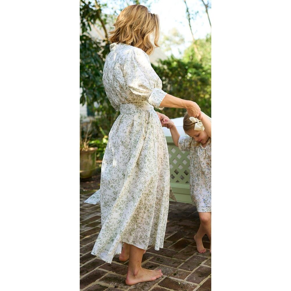 Parterre x  Julia Berolzheimer-designed Charlotte Day Gown Floral Cotton Maxi Dr